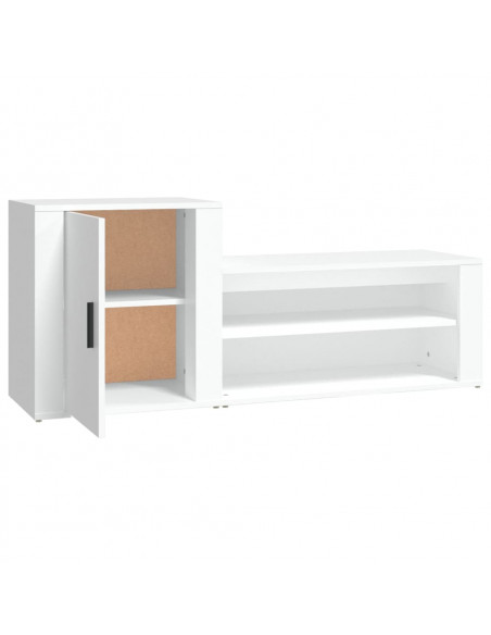 Scarpiera Bianca 130x35x54 cm in Legno Multistrato