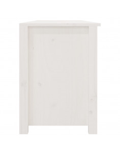 Scarpiera Bianca 160x36,5x50 cm in Legno Massello di Pino