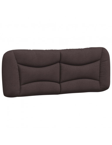 Letto con Materasso Marrone Scuro 140x190cm Tessuto