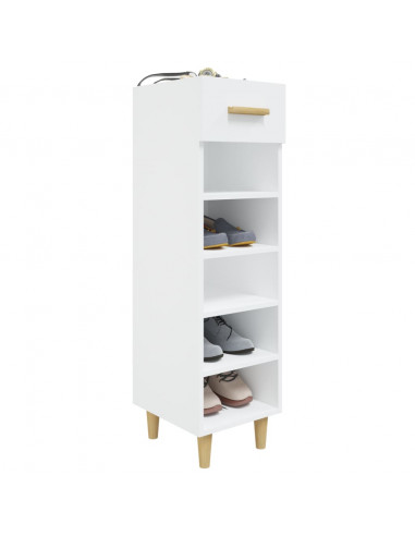 Scarpiera Bianca 30x35x105 cm in Legno Multistrato