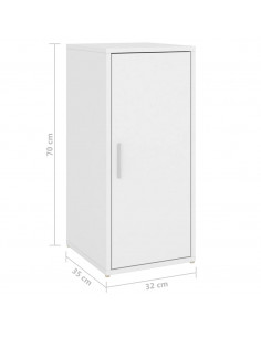 Scarpiera Bianca 32x35x70 cm in Truciolato