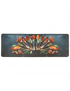 Tappeto da Cucina Multicolore 60x180 cm Lavabile Antiscivolo