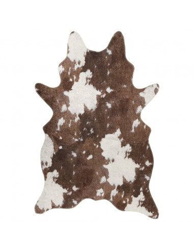 Tappeto Marrone e Bianco 120x170cm Mucca Lavabile