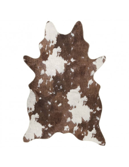 Tappeto Marrone e Bianco 120x170cm Mucca Lavabile