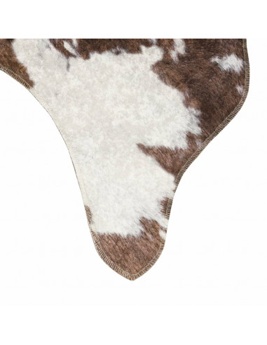 Tappeto Marrone e Bianco 120x170cm Mucca Lavabile Antiscivolo