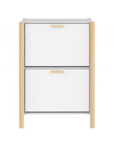 Scarpiera Bianca 57,5x33x80 cm in Legno Multistrato