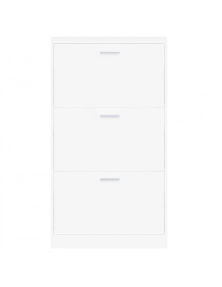 Scarpiera Bianca 59x17x108 cm in Legno Multistrato