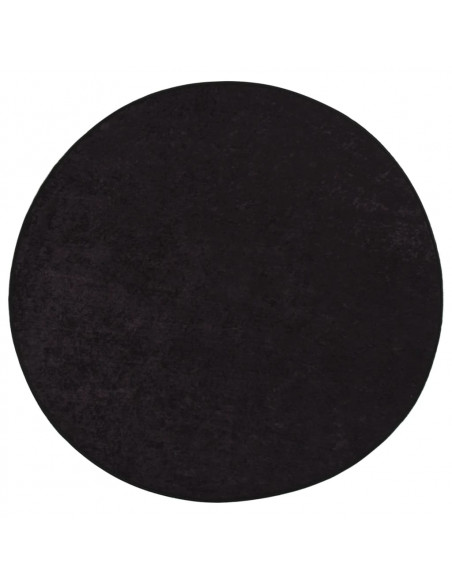 Tappeto Lavabile Antracite Ø 200 cm Antiscivolo