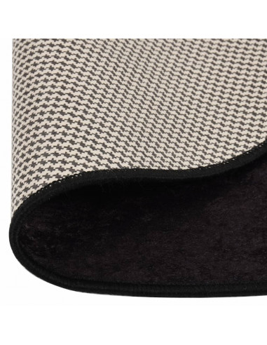 Tappeto Lavabile Antracite Ø 200 cm Antiscivolo