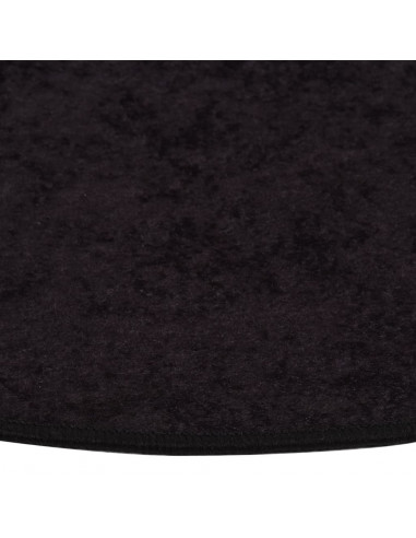 Tappeto Lavabile Antracite Ø 200 cm Antiscivolo
