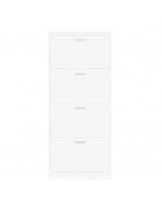 Scarpiera Bianca 59x17x150 cm in Legno Multistrato