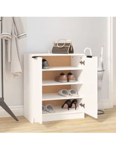 Scarpiera Bianca 59x35x70 cm in Legno Multistrato