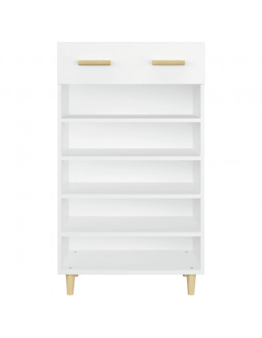 Scarpiera Bianca 60x35x105 cm in Legno Multistrato