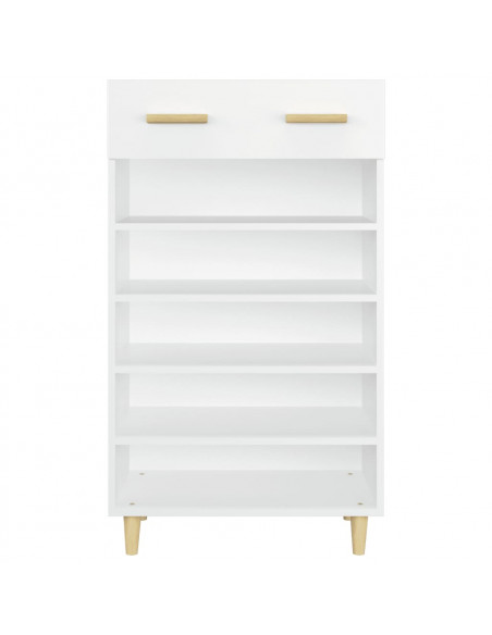 Scarpiera Bianca 60x35x105 cm in Legno Multistrato