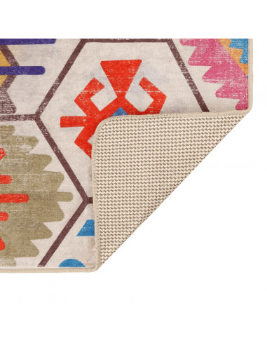 Tappeto Lavabile Multicolore 80x150 cm Antiscivolo