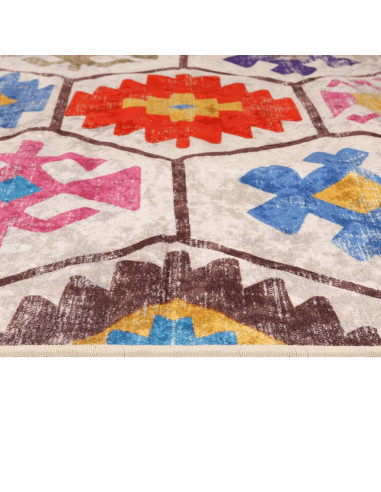 Tappeto Lavabile Multicolore 80x150 cm Antiscivolo