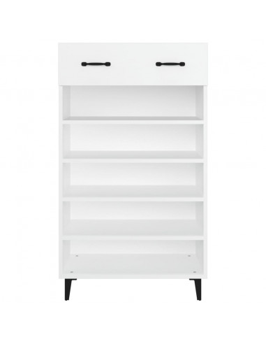 Scarpiera Bianca 60x35x105 cm in Legno Multistrato