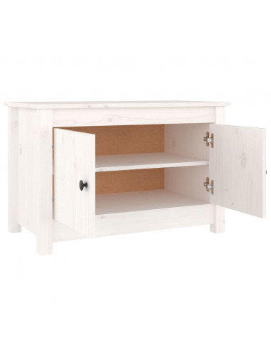 Scarpiera Bianca 70x38x45,5 cm in Legno Massello di Pino