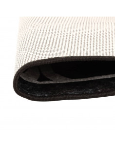Tappeto Lavabile Nero e Bianco Ø 120 cm Antiscivolo 2