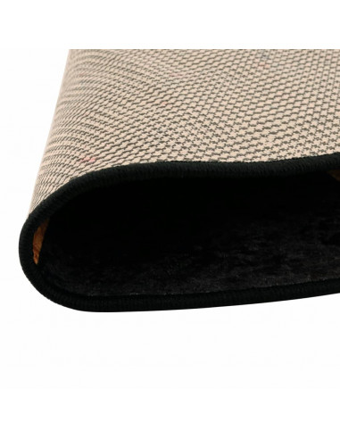 Tappeto Lavabile Nero e Oro Ø 120 cm Antiscivolo