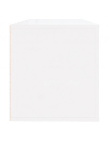 Scarpiera Bianco Lucido 100x35x38 cm in Legno Multistrato