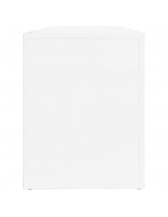 Scarpiera Bianco Lucido 100x35x45 cm in Legno Multistrato