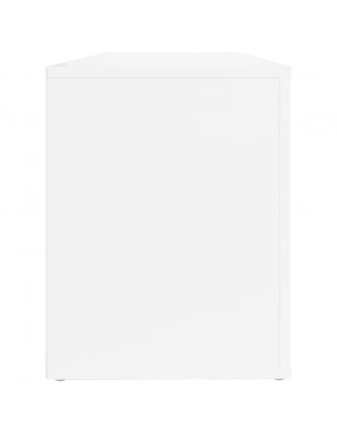 Scarpiera Bianco Lucido 100x35x45 cm in Legno Multistrato