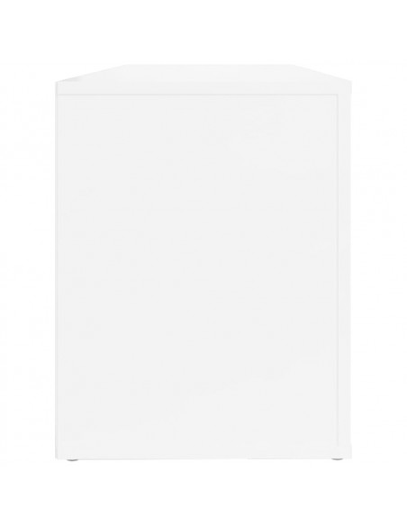 Scarpiera Bianco Lucido 100x35x45 cm in Legno Multistrato