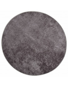 Tappeto Lavabile Grigio Ø 200 cm Antiscivolo