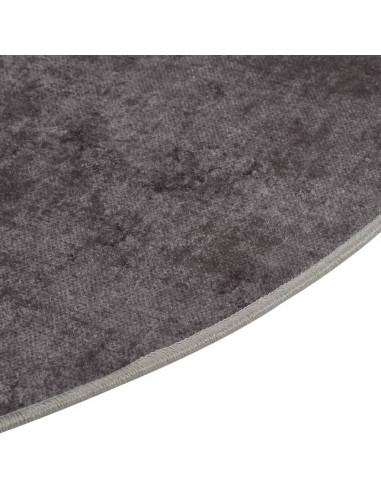 Tappeto Lavabile Grigio Ø 200 cm Antiscivolo