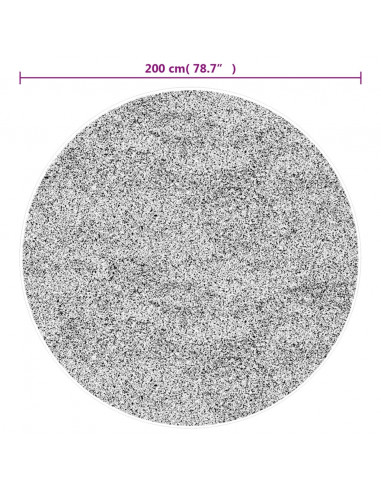 Tappeto Lavabile Grigio Ø 200 cm Antiscivolo