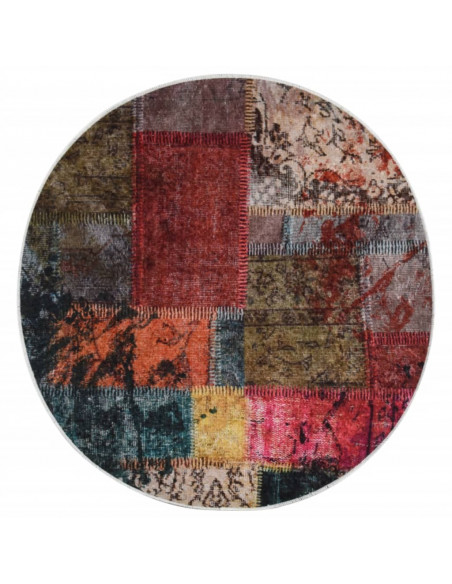 Tappeto Lavabile Multicolore Ø 200 cm Antiscivolo