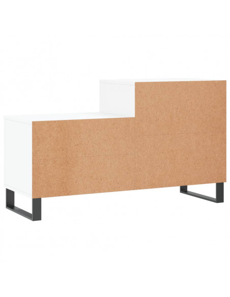 Scarpiera Bianco Lucido 102x36x60 cm in Legno Multistrato
