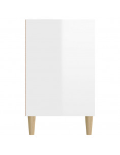 Scarpiera Bianco Lucido 102x36x60 cm in Legno Multistrato