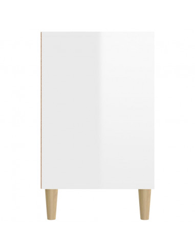Scarpiera Bianco Lucido 102x36x60 cm in Legno Multistrato