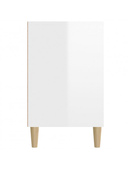 Scarpiera Bianco Lucido 102x36x60 cm in Legno Multistrato