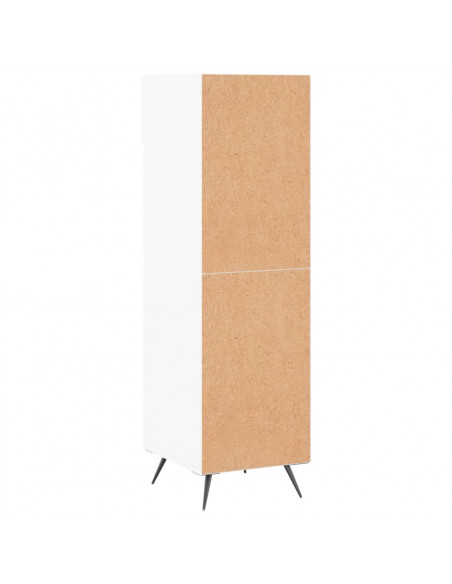Scarpiera Bianco Lucido 30x35x105 cm in Legno Multistrato