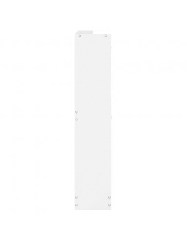 Scarpiera Bianco Lucido 59x17x81 cm in Legno Multistrato