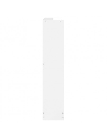 Scarpiera Bianco Lucido 59x17x81 cm in Legno Multistrato