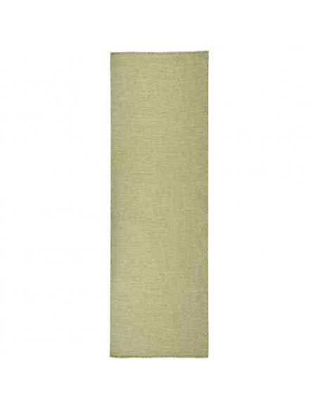 Tappeto da Esterni a Tessitura Piatta 80x250 cm Verde