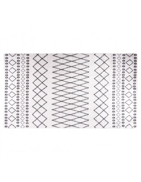 Tappeto Lavabile 190x300 cm Nero e Bianco Antiscivolo