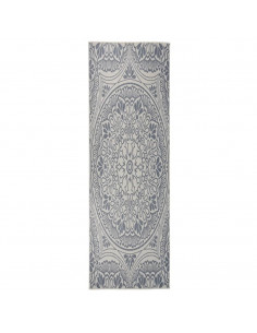Tappeto da Esterni a Tessitura Piatta 80x250 cm Motivo Blu