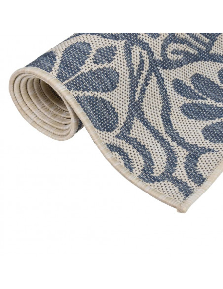 Tappeto da Esterni a Tessitura Piatta 80x250 cm Motivo Blu