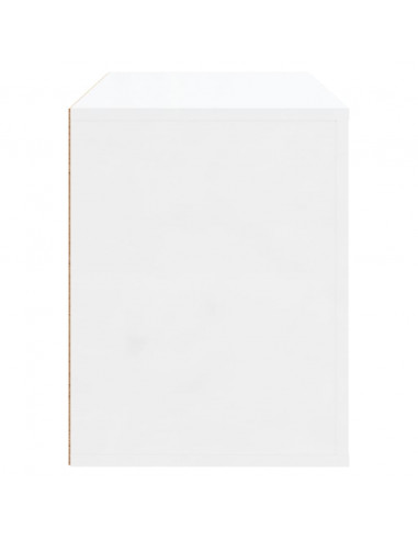 Scarpiera Bianco Lucido 80x35x45 cm in Legno Multistrato