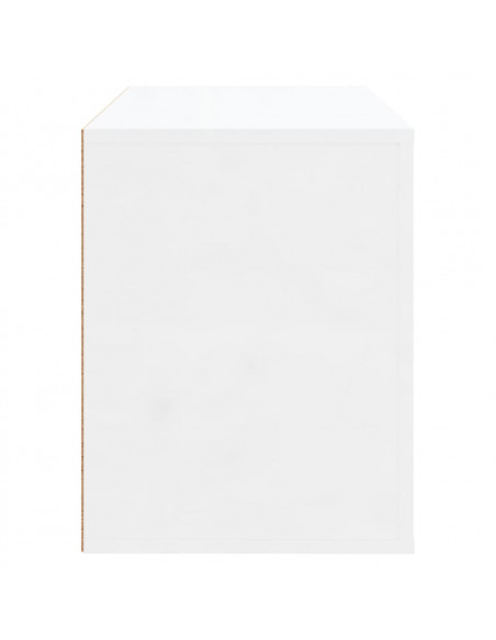 Scarpiera Bianco Lucido 80x35x45 cm in Legno Multistrato