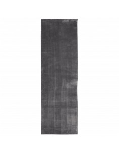 Tappeto a Pelo Corto HUARTE Morbido Lavabile Antracite 80x250cm