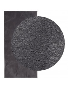 Tappeto Pelo Corto HUARTE Morbido Lavabile Antracite 100x200 cm 2