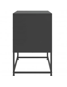 Mobile TV Nero 68,5x39x60,5 cm in Acciaio 2