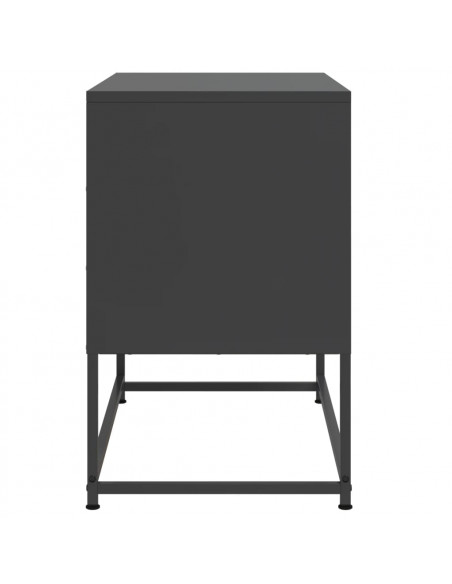 Mobile TV Nero 68,5x39x60,5 cm in Acciaio