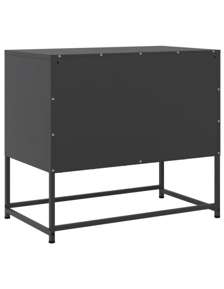 Mobile TV Nero 68,5x39x60,5 cm in Acciaio